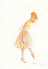 [young girl in yellow tutu]
